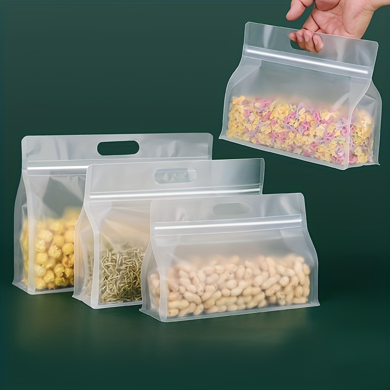 Small Reusable Food Storage Bags Freezer & Dishwasher Safe BPA Free  Resealable Plastic Bags For Kitchen Organization or Use As Leakproof Clear  Lunch