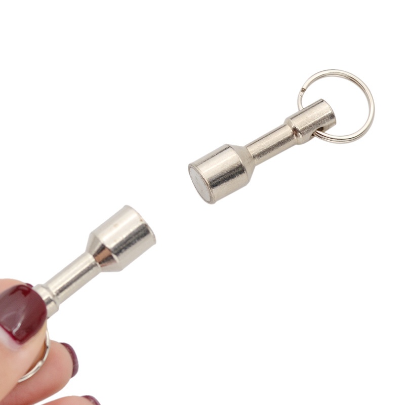 2pcs Neodymium Hook Magnets Key Chain Pocket Key Ring Jewelry Test Holder