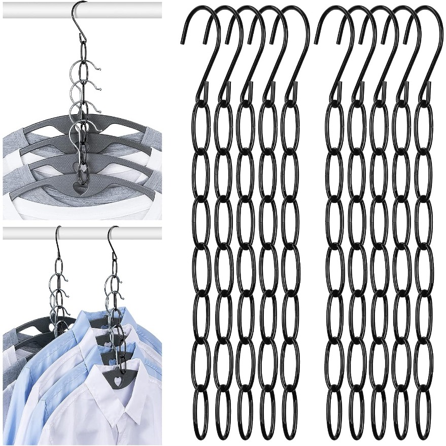 6 Hole Stainless Steel Magic Hook Multifunctional Metal Hangers