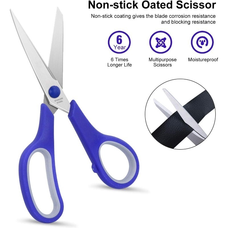 Stainless Steel Comfort-Grip Handles Household Scissors Craft Supplies  Multipurpose Sturdy Sharp Scissors for Office Home School Sewing Fabric -  China Scissors, Hand Tool