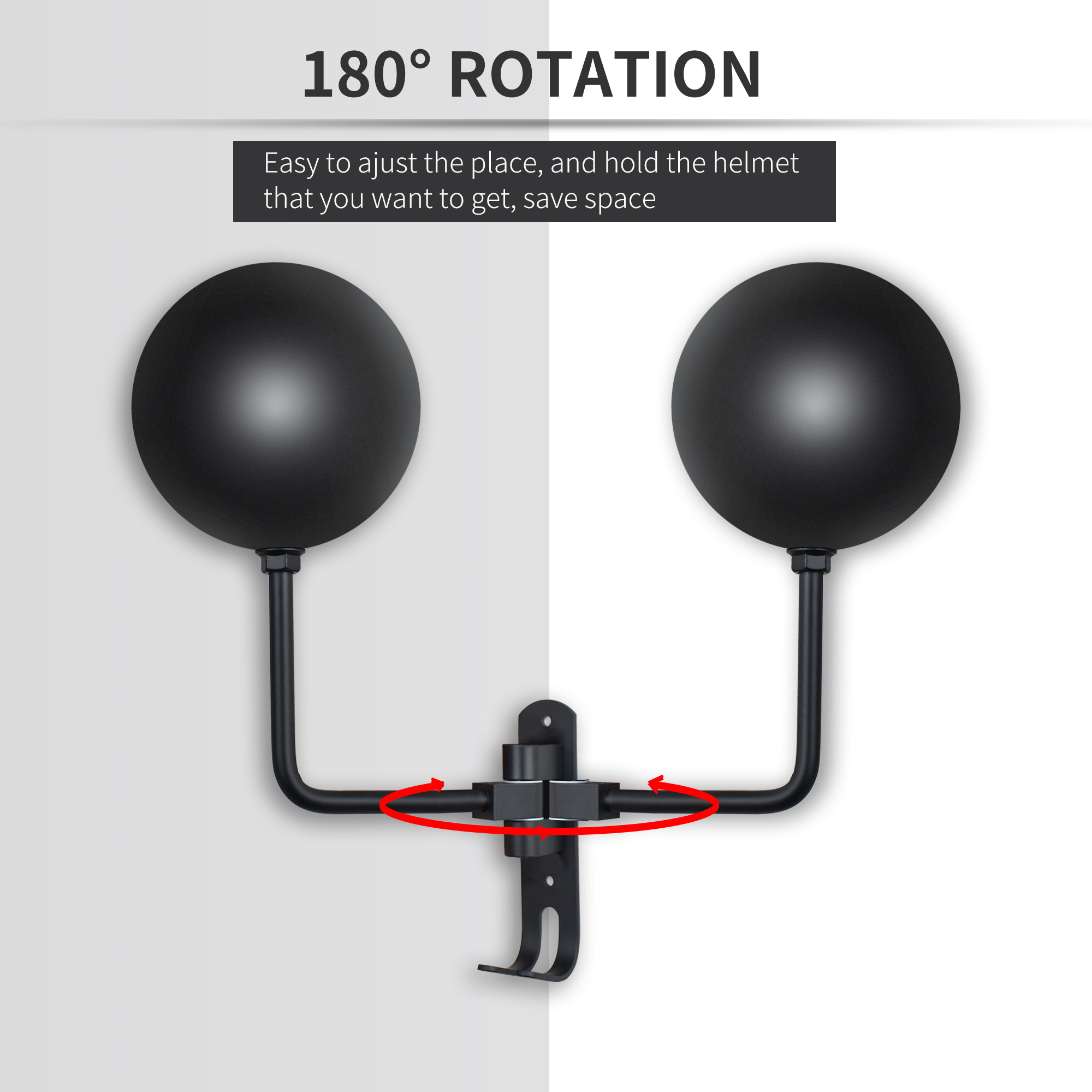 Cintre pour Casque Rotation à 360°Support pour Casque Aluminium Support  (Noir)de Casque de