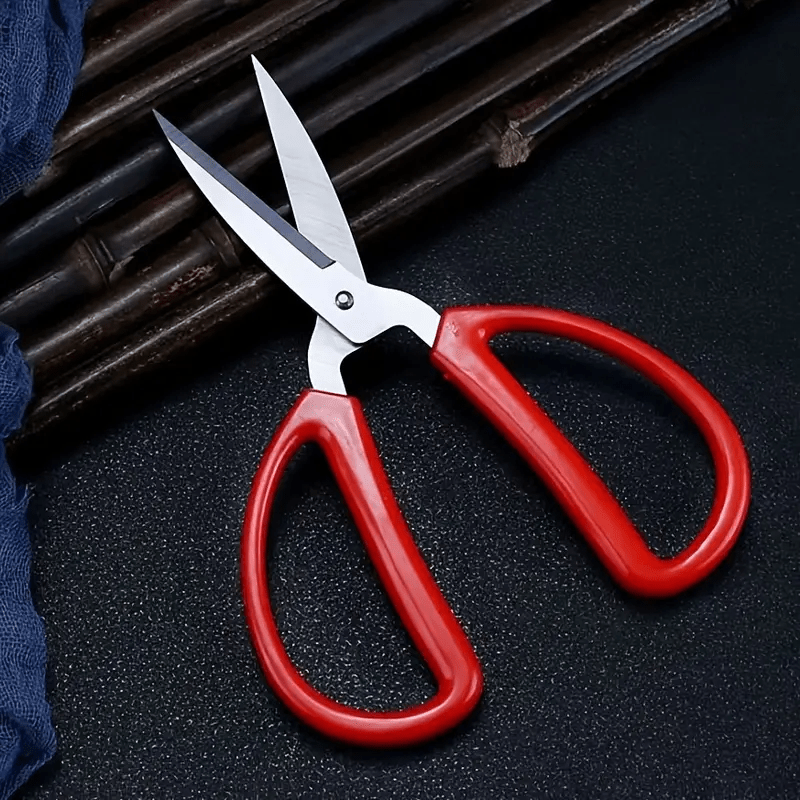 Unique Bargains Home Office Black Plastic Grip Sharp Metal Scissors Shear