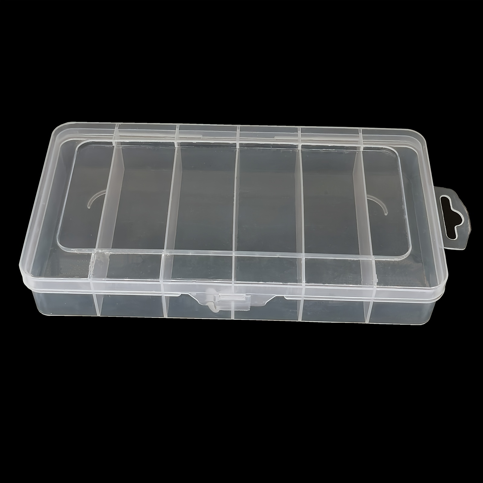 24 Pcs Mixed Sizes Small Plastic Box Rectangular Mini Clear Plastic Storage Containers Plastic Beads Storage Containers Empty Case Organizer with Hing