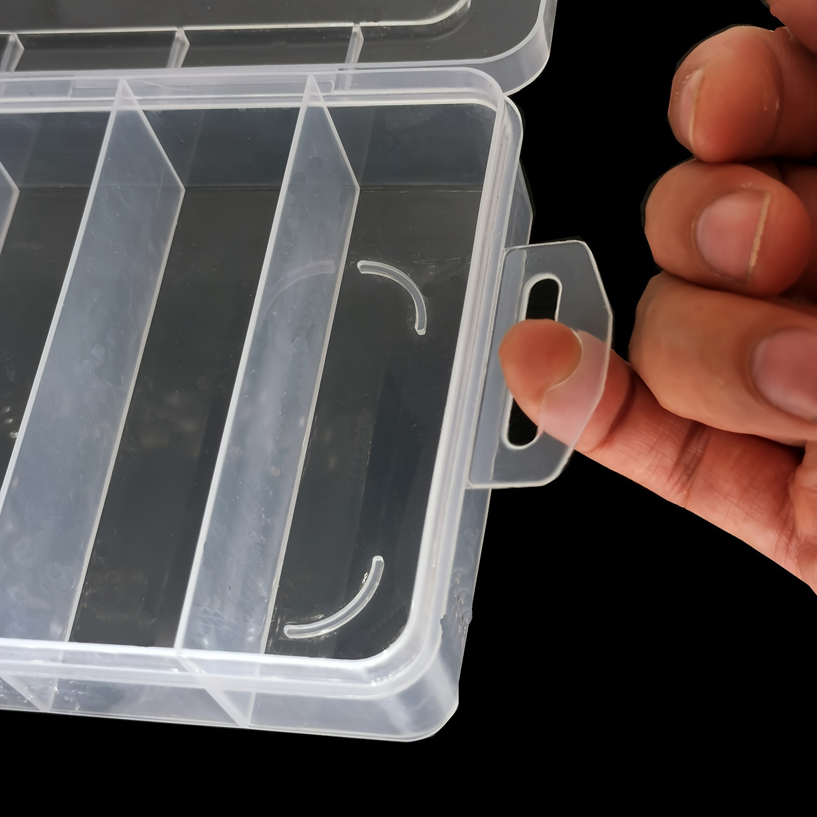 Fishing Tackle Box Transparent Plastic Storage Box Portable Clear