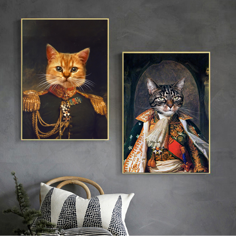 1pc Art Canvas Poster Funny Kitty Painting On Canvas Wall Art Poster  Artwork Wall Painting For Bathroom Bedroom Office Living Room Home Wall  Decor No Frame - Home & Kitchen - Temu Australia