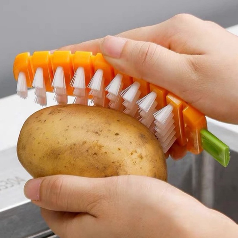 Multi-functional Vegetable And Fruit Cleaning Brush - Reusable Plastic  Potato And Carrot Washing Brush For Kitchen Supplies - Temu