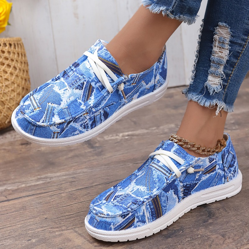 Womens Blue Denim Shoes