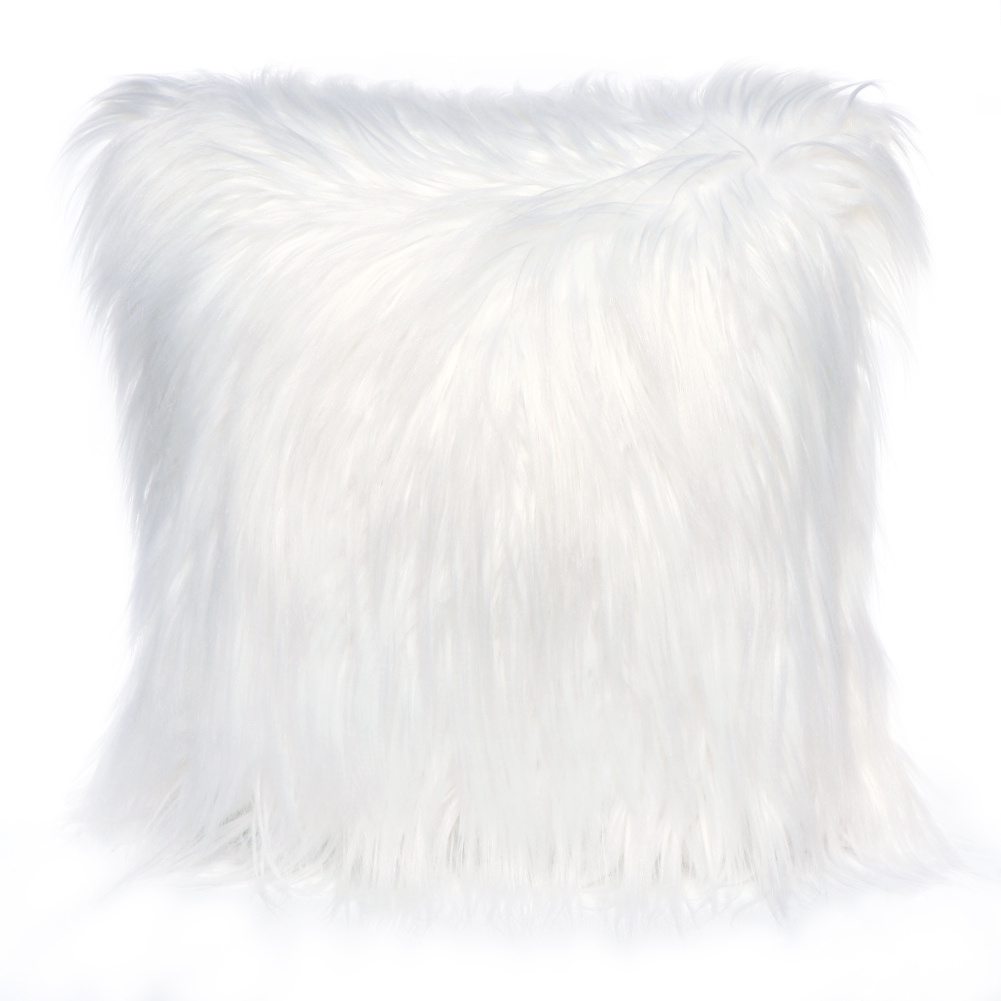 White Fur Throw Pillows Fluffy Pillow Covers, Faux Fur Pillow Covers Luxury  Series Merino Style Decorative Pillows Case For Living Room Couch Bedroom  Car Home Decor - Temu