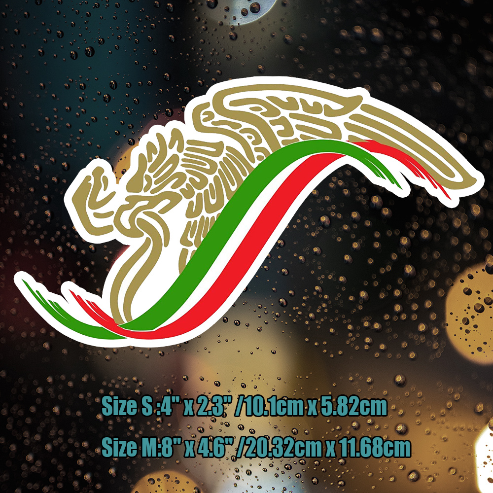 Mexico Eagle Flag Vinyl Sticker Decal Aguila Mexicana Calcomania