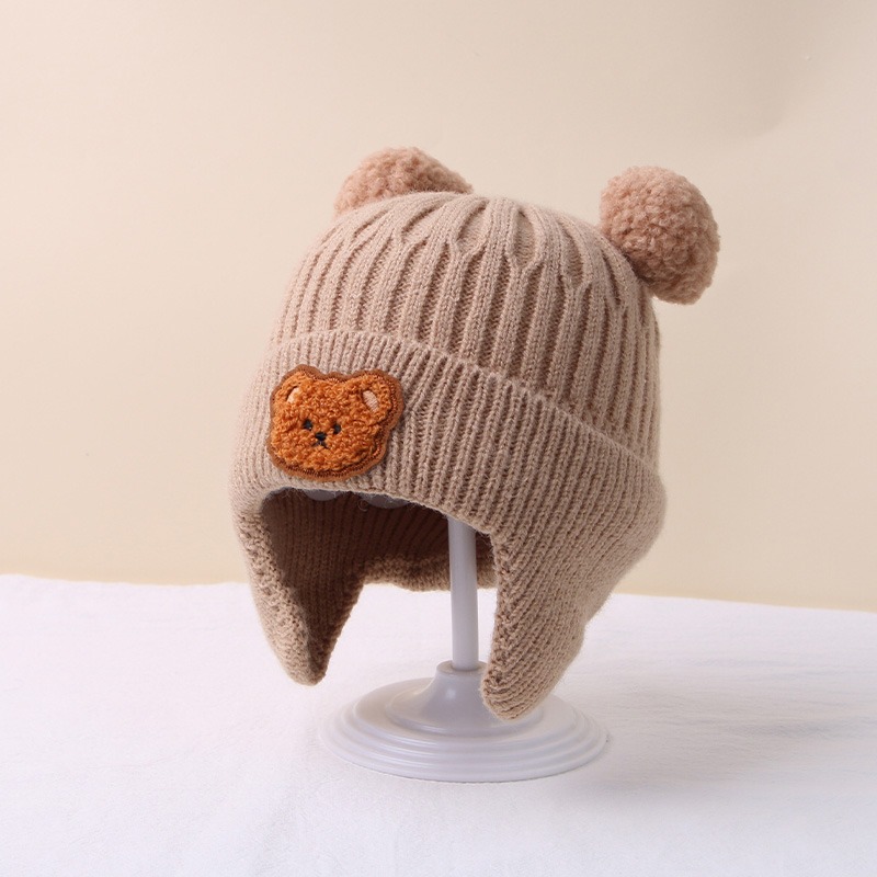 Mini ourson peluche / Couverture et bonnet à carreaux / Félicien