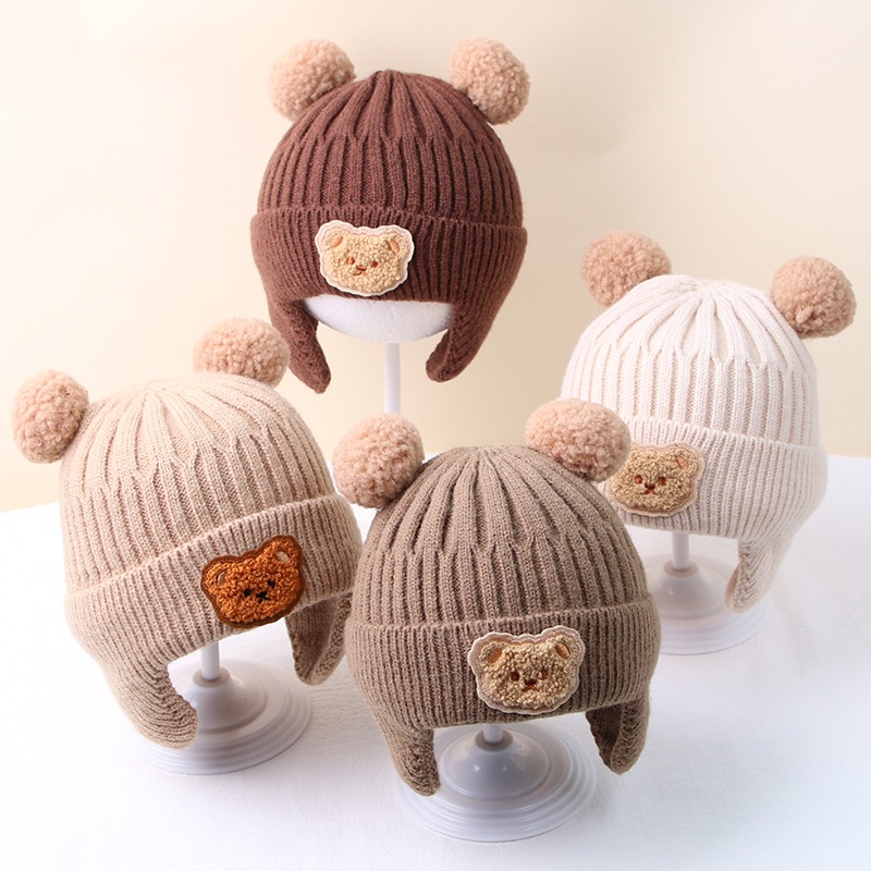 Bonnet à capuche Long ours en peluche, épais et chaud pour filles, écharpe  d'hiver pour bébé, chapeau pour garçons et filles – les meilleurs produits  dans la boutique en ligne Joom Geek