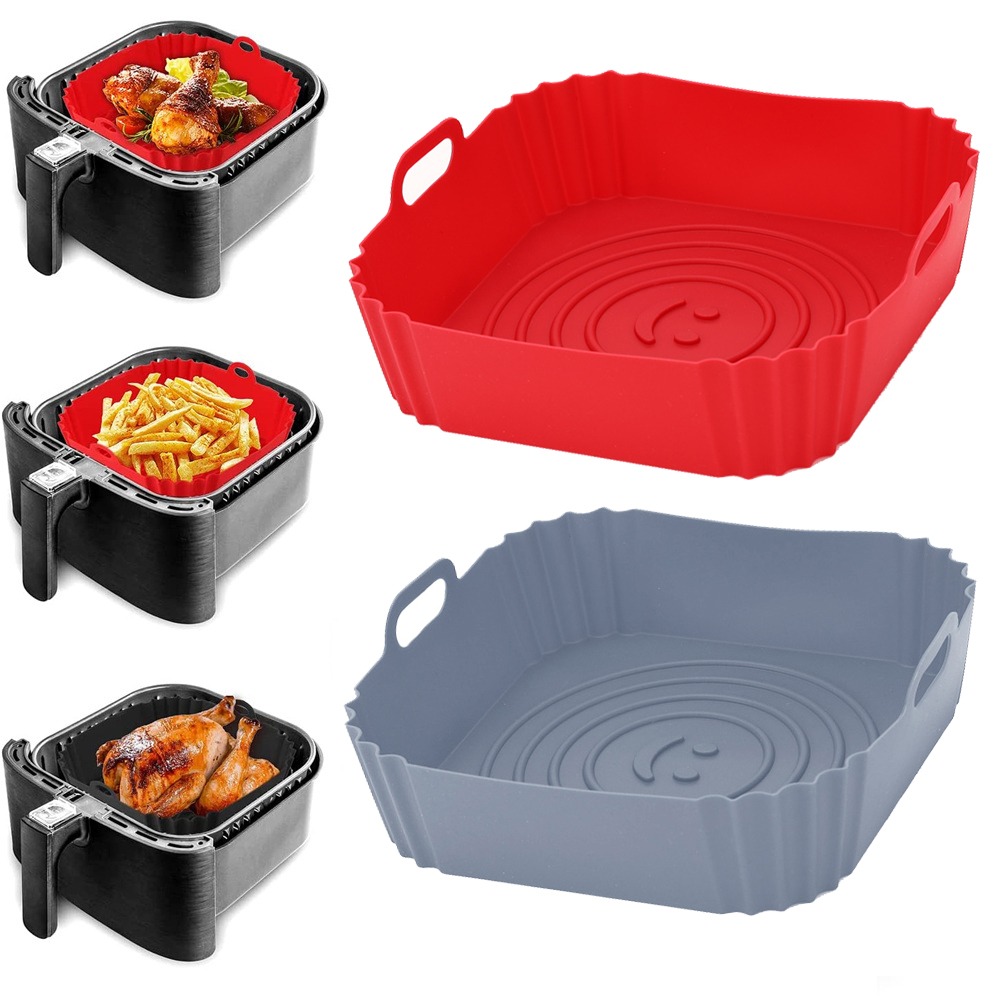 Silicone Air Fryer Liner (top ), Square Air Fryer Liners Pot, Silicone  Basket Bowl, Reusable Baking Tray, Oven Accessories, Baking Tools, Kitchen  Gadgets, Kitchen Accessories - Temu