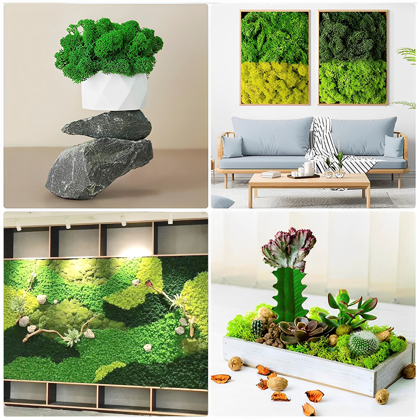  Green Moss for Crafts Artificial Moss Decorative Moss