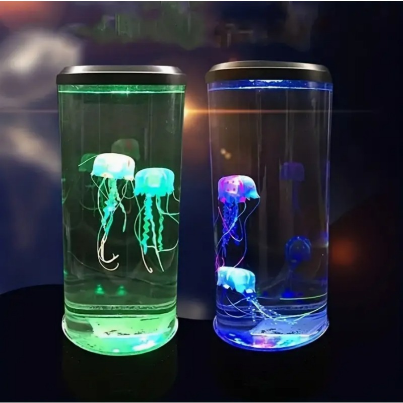 Lampe à lave LED en forme de méduse • Vintage Univers