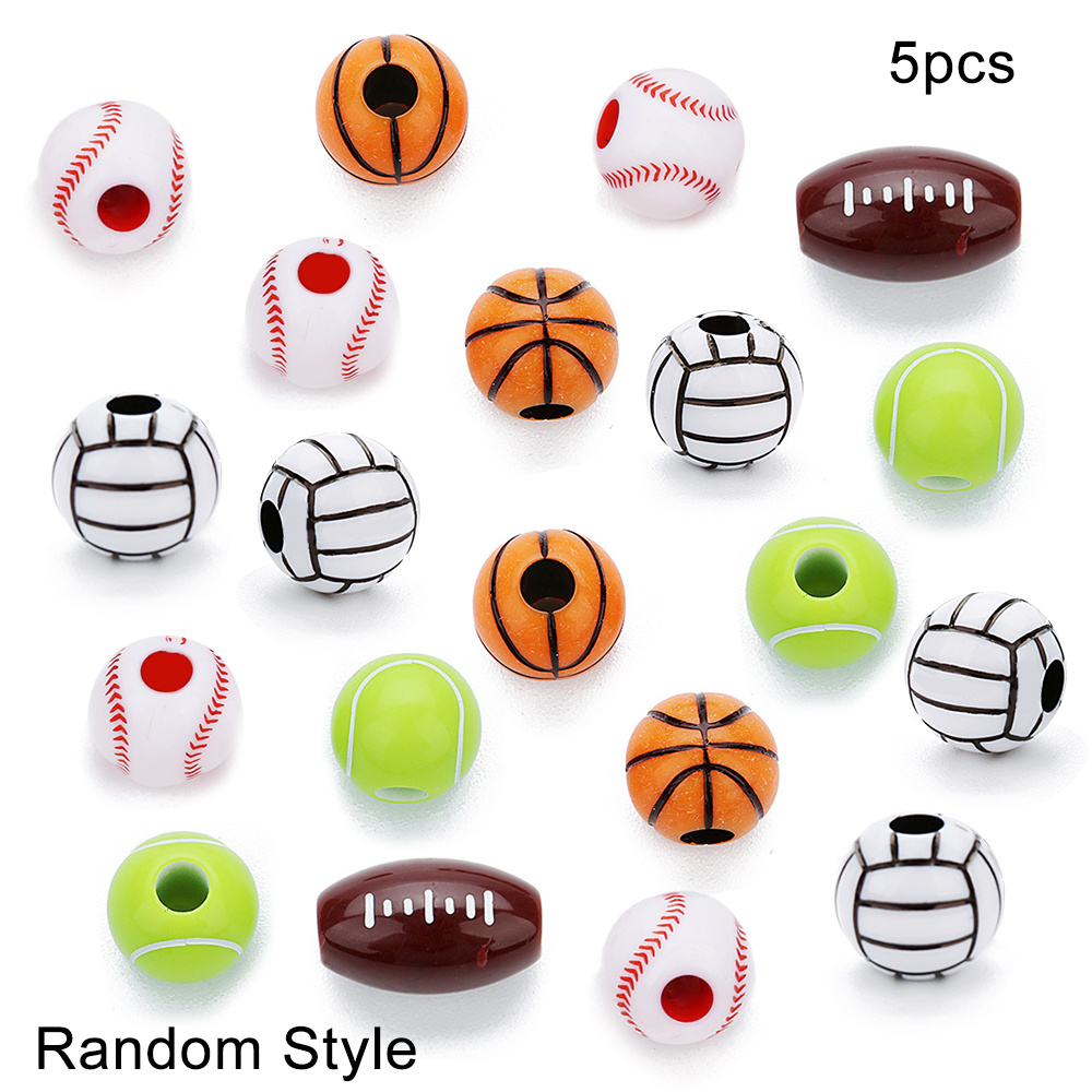 Sports Theme Ball Series Beads Baseball Basketball - Temu