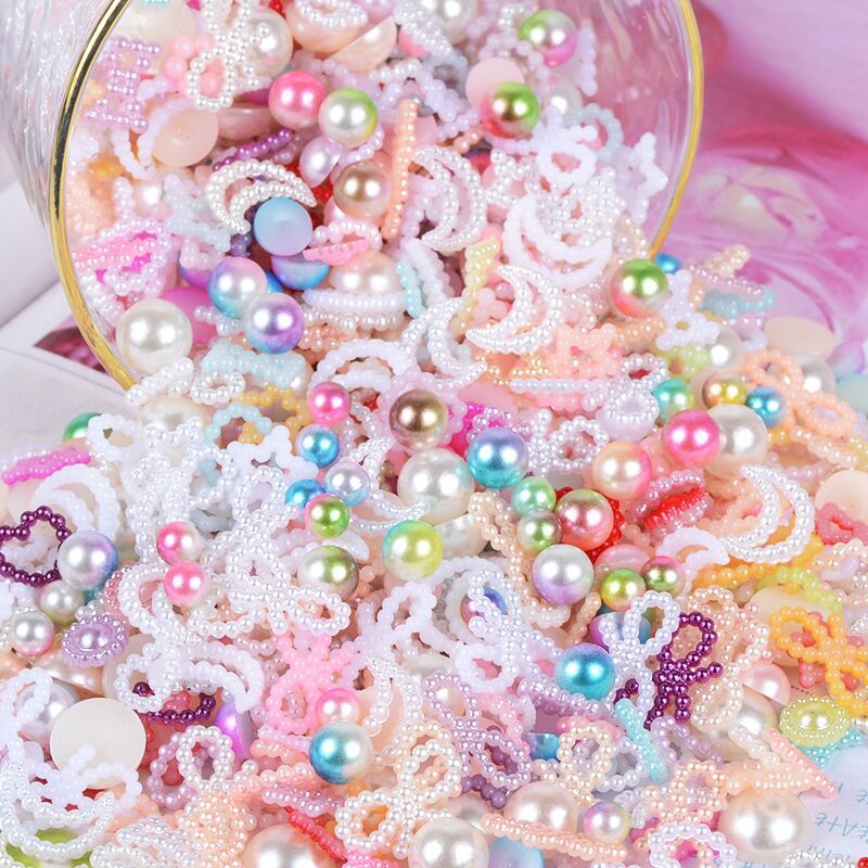 50g Macaron DIY Color Paste Hand-painted Beads Drop Glue Nail