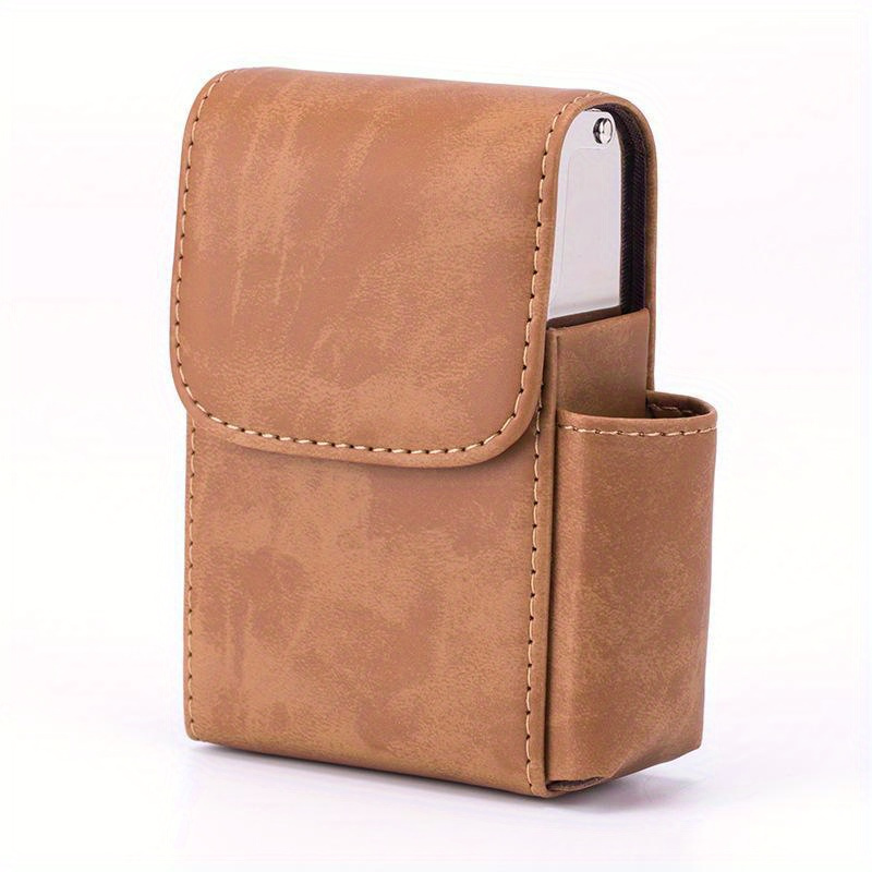 Premium Brown Leather Lighter Case