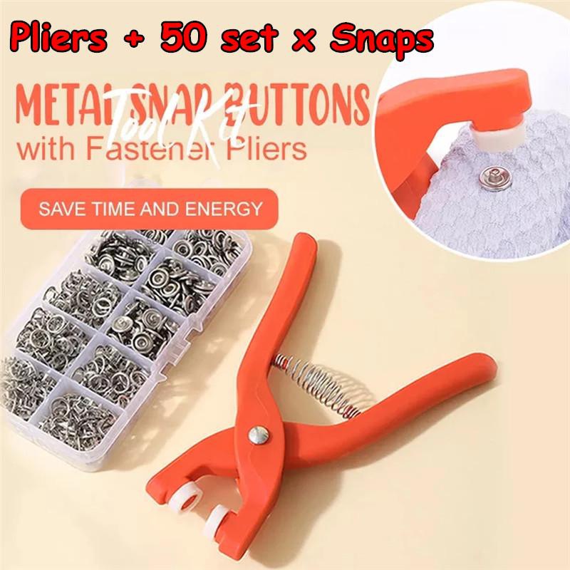 360 Sets T5 Plastic Snap Button with Snaps Pliers Tool Kit & Organizer  Containers,Easy Replacing Snaps,DIY Family Tailor