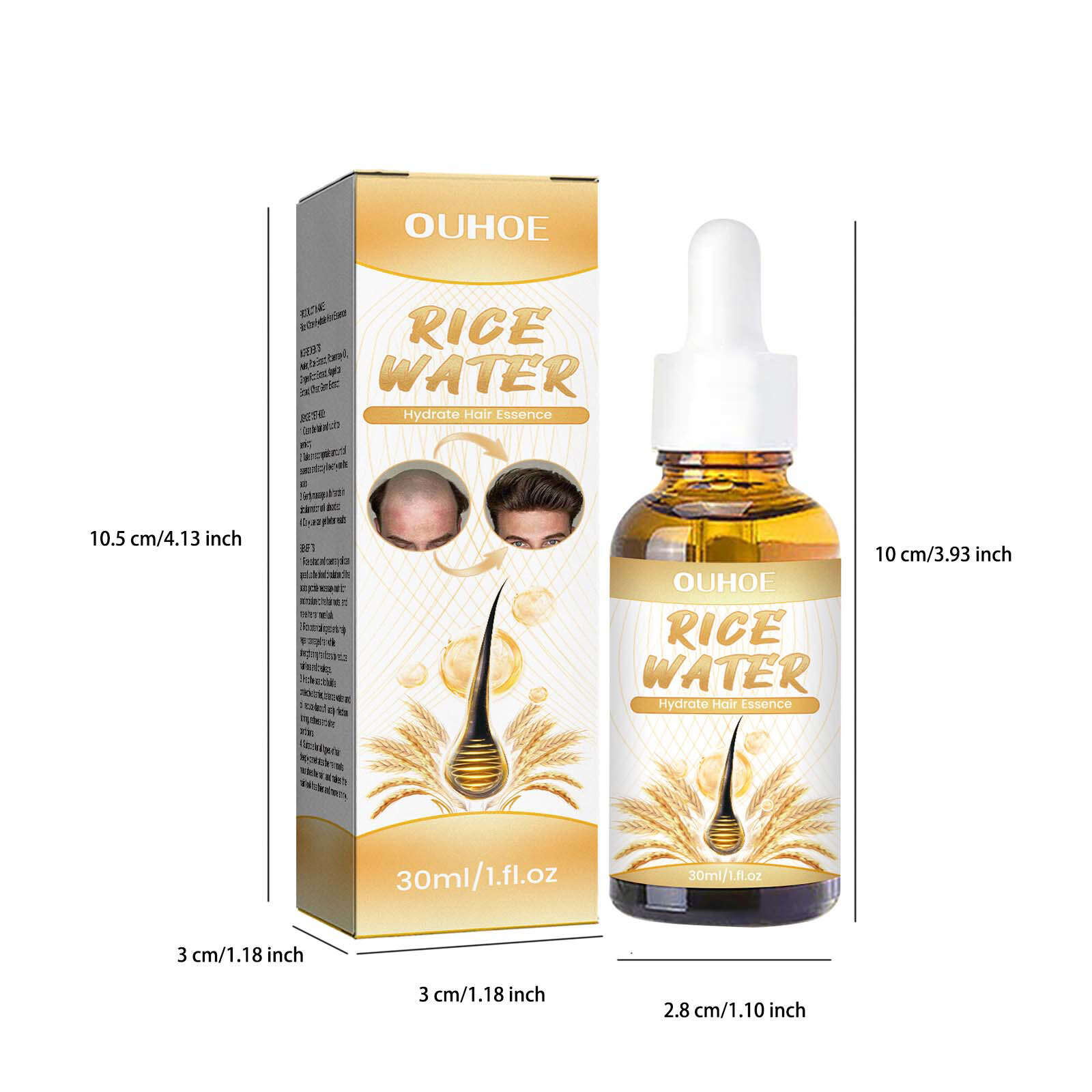 Rice Water Hair Essential Serum Smooth & Lustrous Hair Scalp Massage