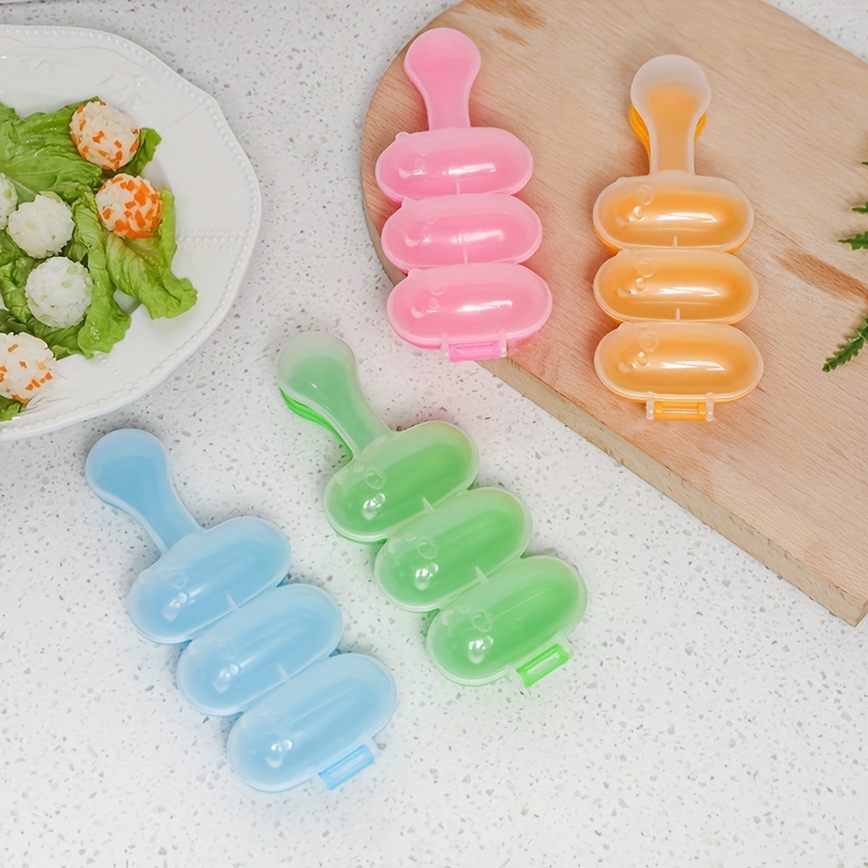 Portable Rice Ball Mold Rice Spoon Solid Green Plastic Sushi - Temu