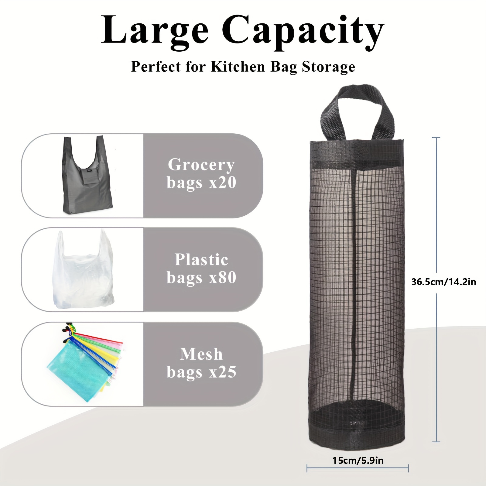 Wall Hanging Space saving Plastic Bag Storage Dispenser - Temu