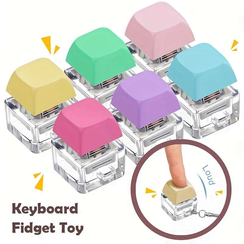 Fidget Keycap Toy - Colorful LED Light, Pocket-sized Finger Button, Mini  Clicker, Relieve Boredom, Sensory Toy, Keyboard Switch Fidget Toy, Stress