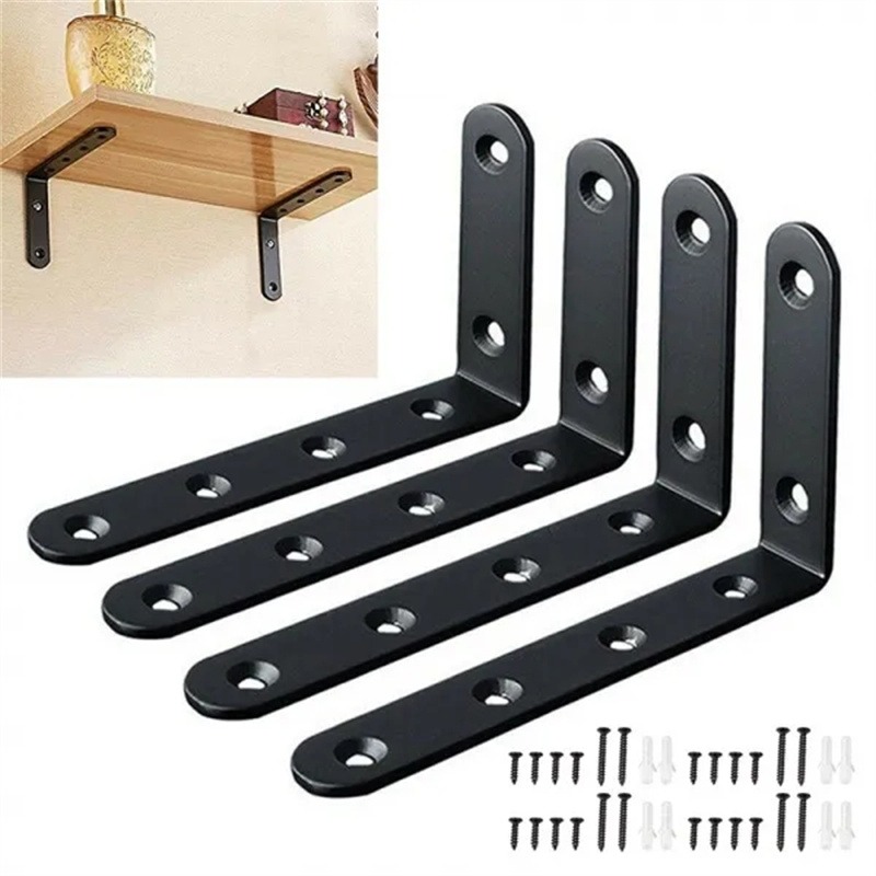 10pcs/pack No Drill Hole Strong Adhesive Shelf Bracket For Board