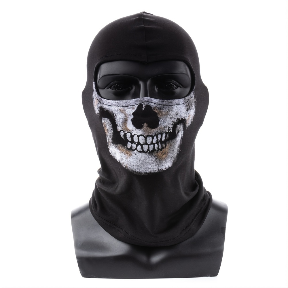 1pc Call Of Duty Mw2 Ghost Skull Pattern Game Mask Cosplay Costume Accessory