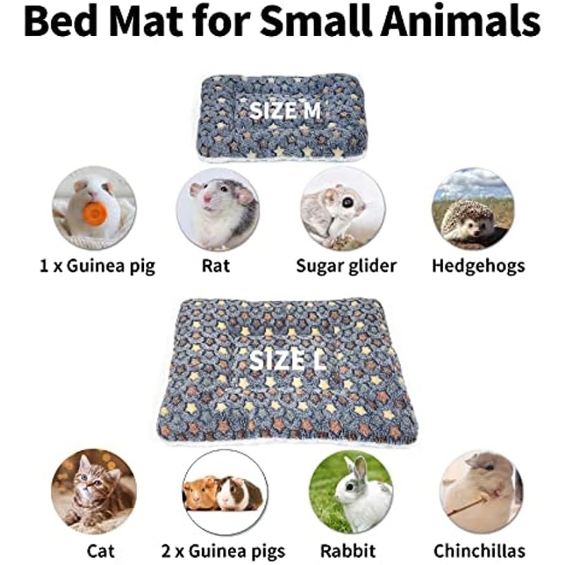 Fleece Guinea Pig Cage Rat Warm Bed Hedgehog Bedding Animal Rabbit