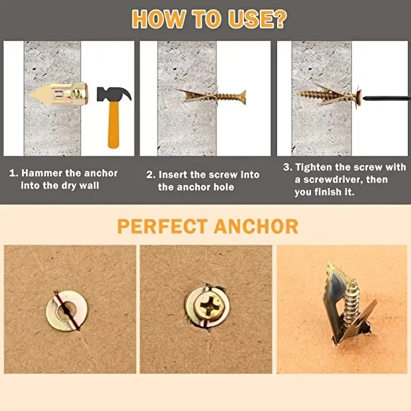 Drywall Anchors Wall Screws Drywall Self Drilling Dry Wall Temu