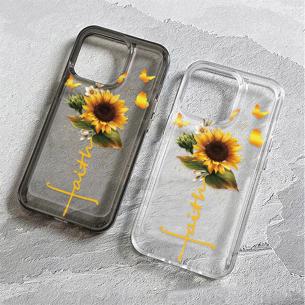 Sunflower Graphic Printed Phone Case For IPhone 15 14 13 12 11 X XR XS 8 7 Mini Plus Pro Max SE Gift For Easter Day Christmas Halloween Deco gift Fo