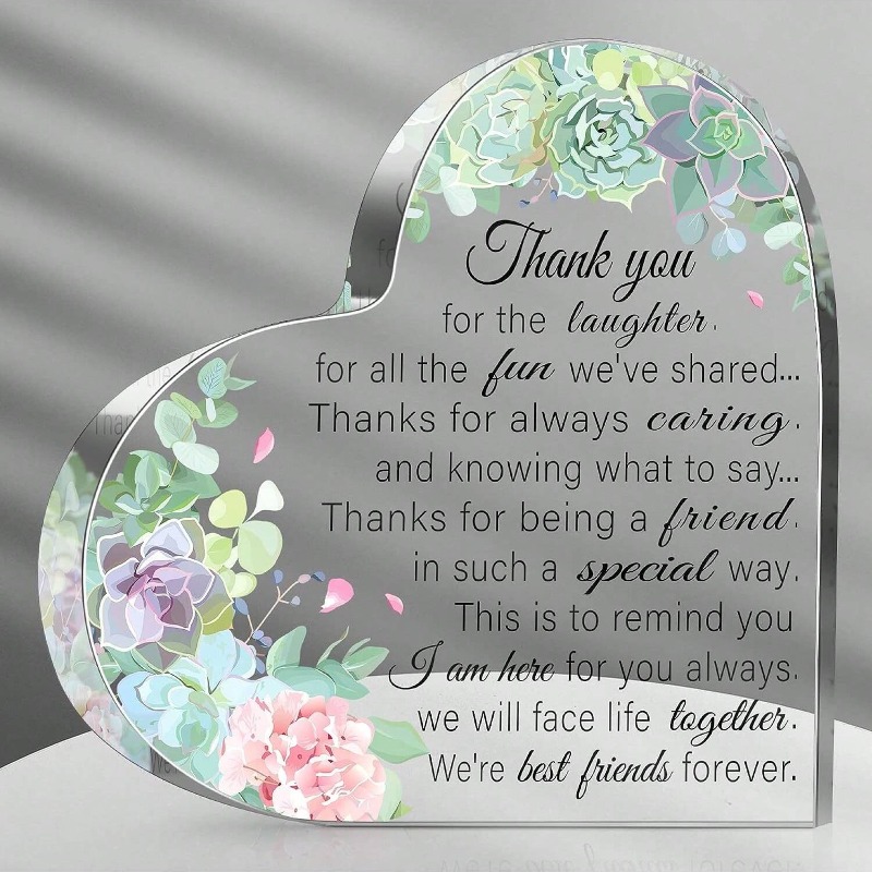 Just Married Gifts Funny Congratulations Sign Plaque Heart Acrylic Block