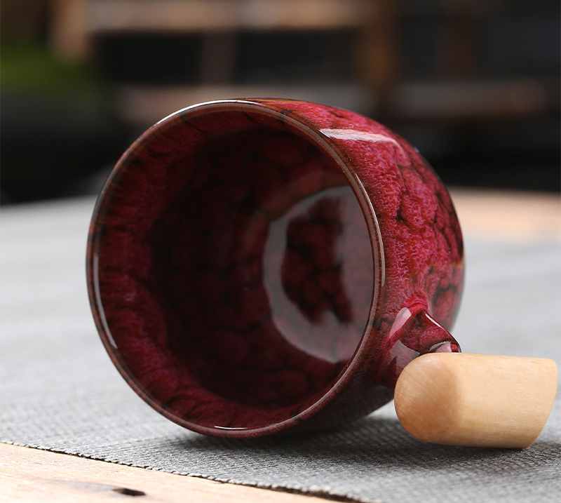 New Fashion Wooden Handle Tumbler Ceramic Simple Coffee Cup - Temu