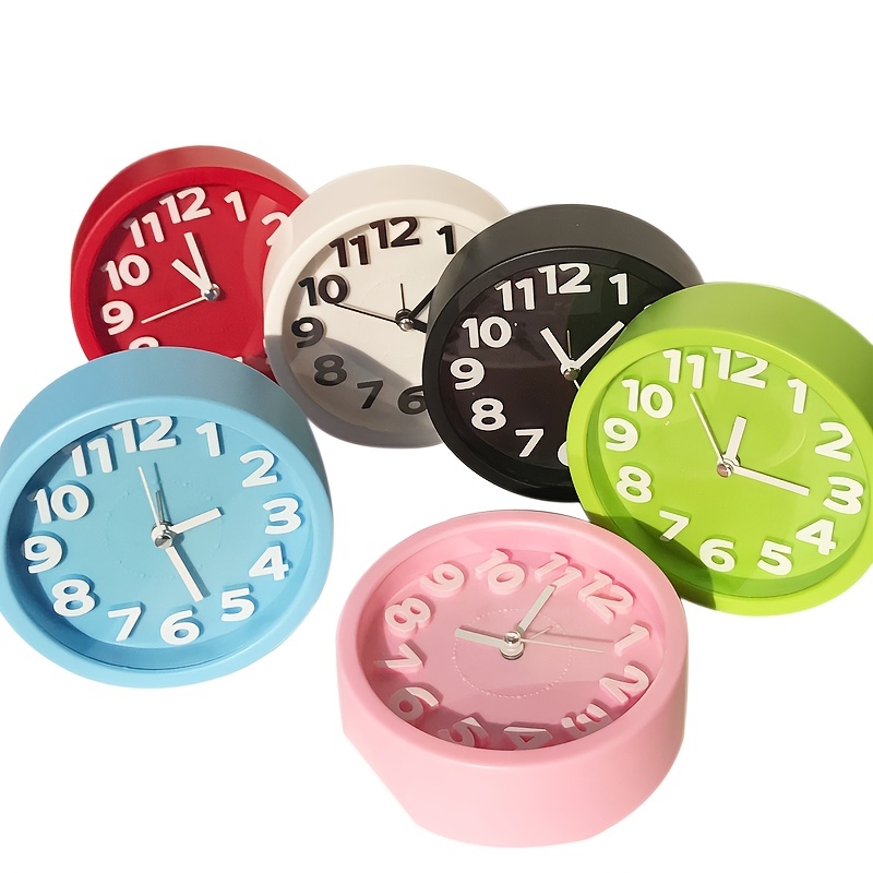 Reloj despertador silencioso de plástico de 1 pieza, reloj despertador de  cuarzo multifuncional moderno que no hace tictac para el hogar, Moda de  Mujer