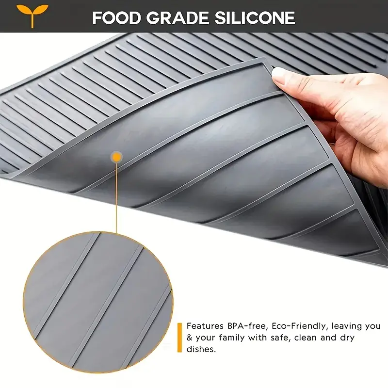 Drainage Board Dish Drying Rack with Microfiber Sheet Foldable Dish Drying  Mat - China Trivet and Hot Pot Pad price