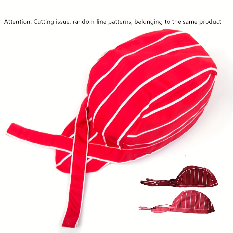 Red, White And Green Stitching Chef Hat Men Kitchen Elastic cap