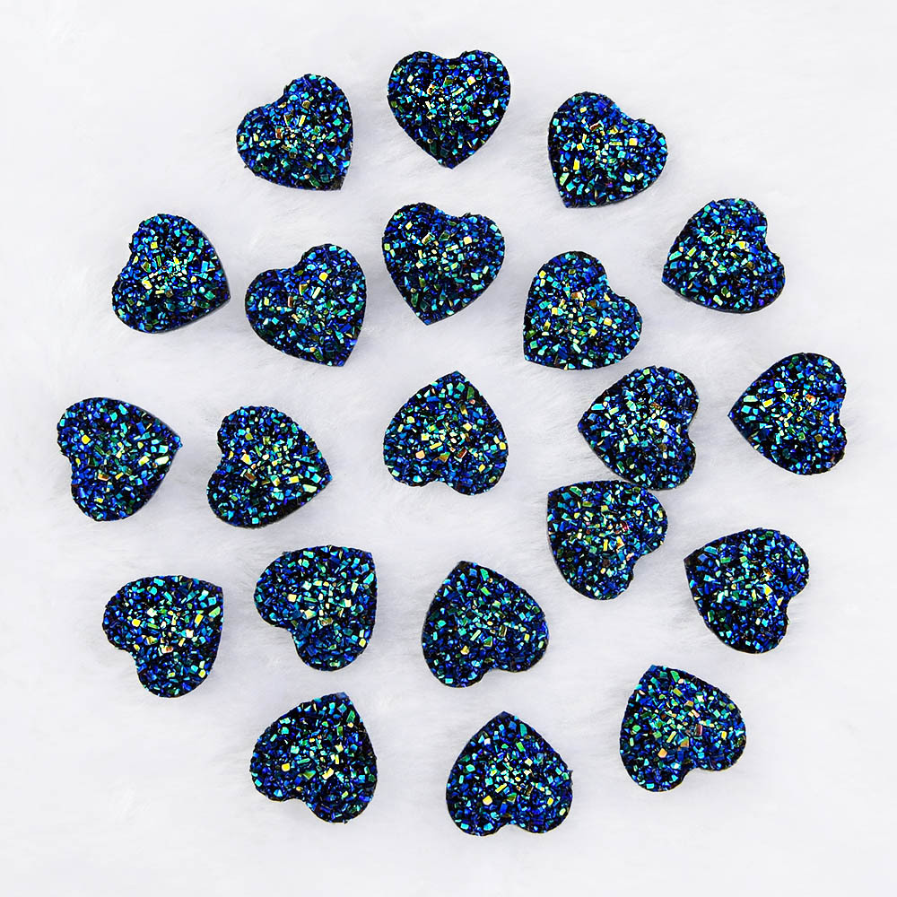 Flat Back Resin Heart Shape Rhinestones Shiny Ab Colors - Temu