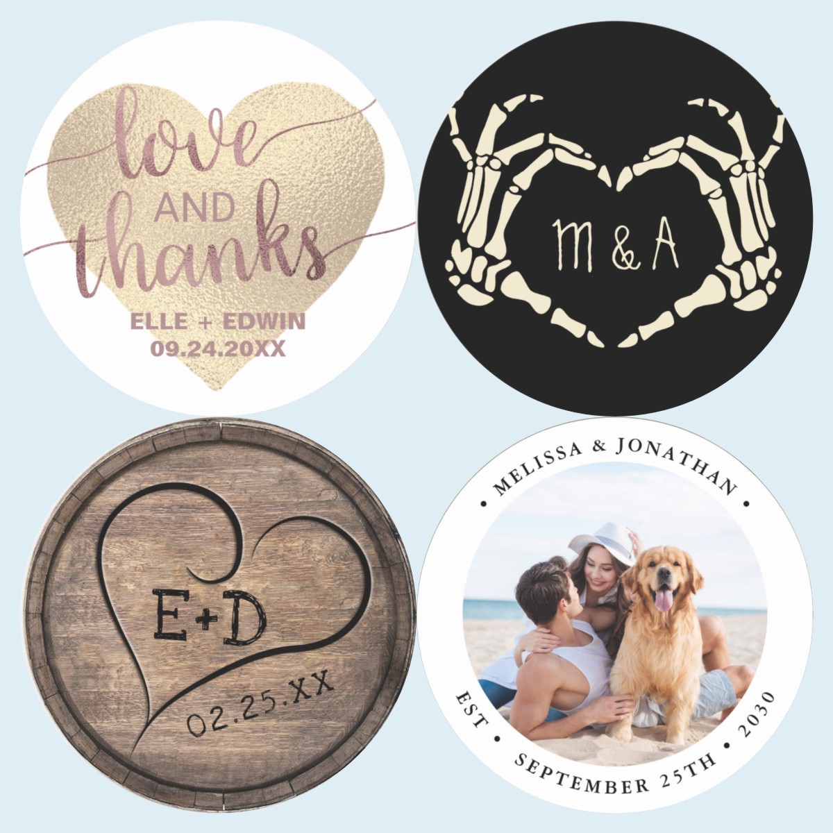 Pegatinas Personalizadas - Wooden Love