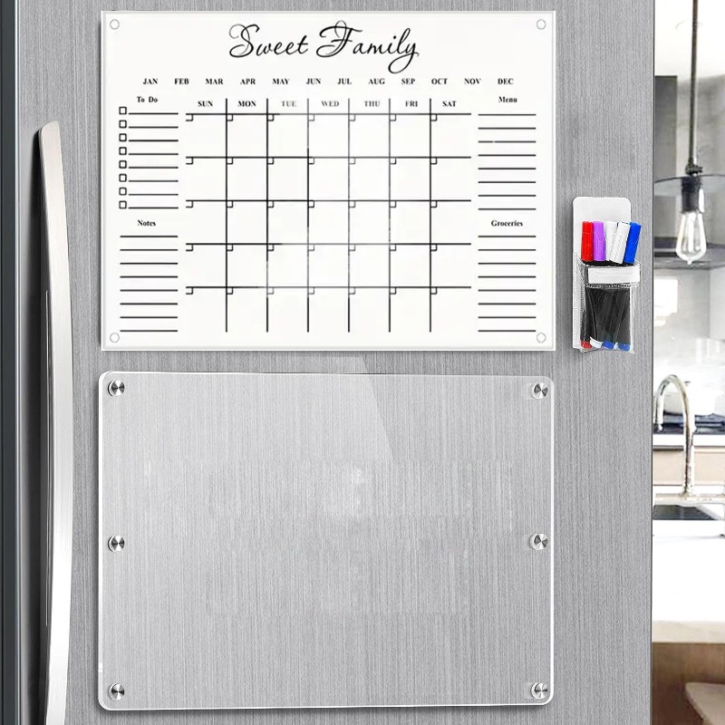 3D Weekly Plan Notepad With 1 Pen Acrylic Message Board