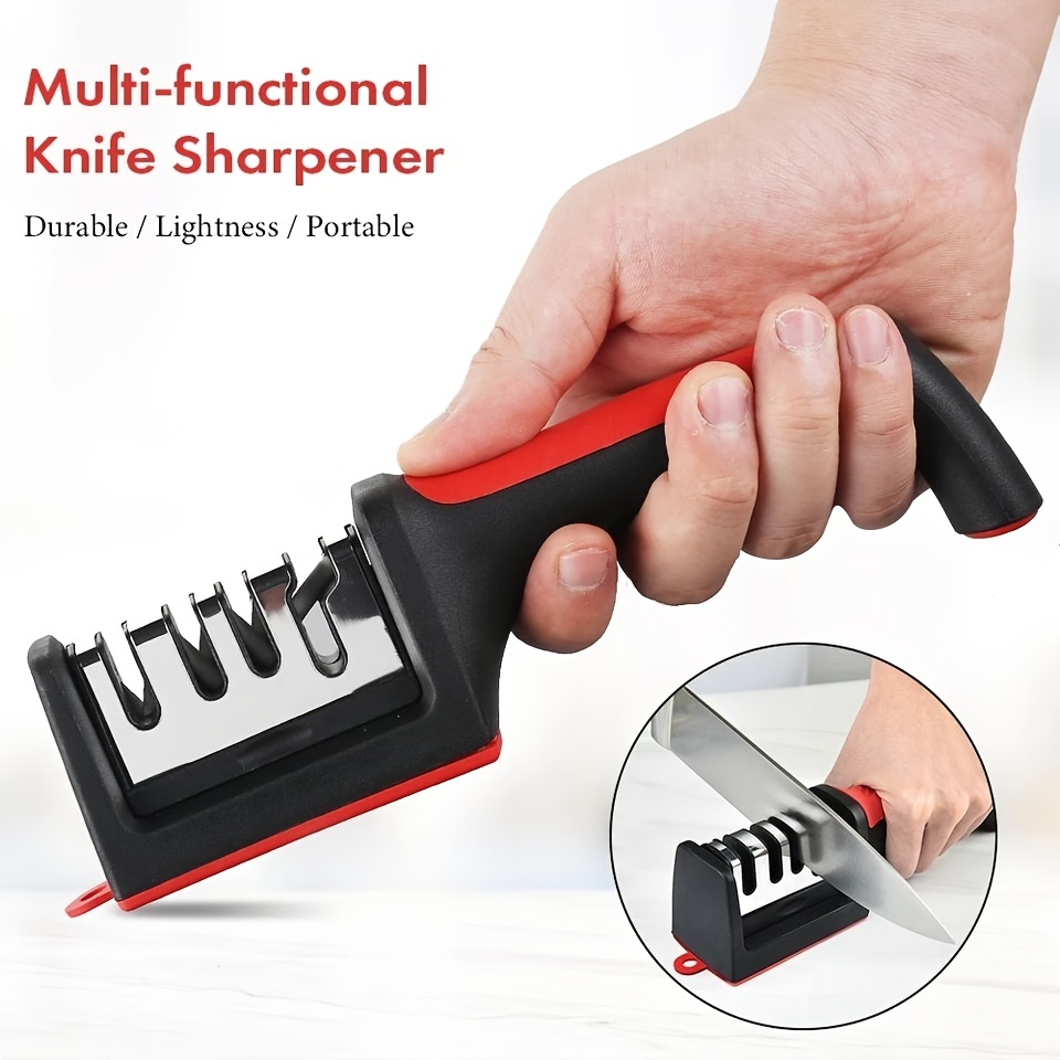 Multifunctional Knife Sharpener, Mini Knife Sharpening Stone, Durable  Simple Manual Knife Sharpener For Home And Outdoor Use - Temu