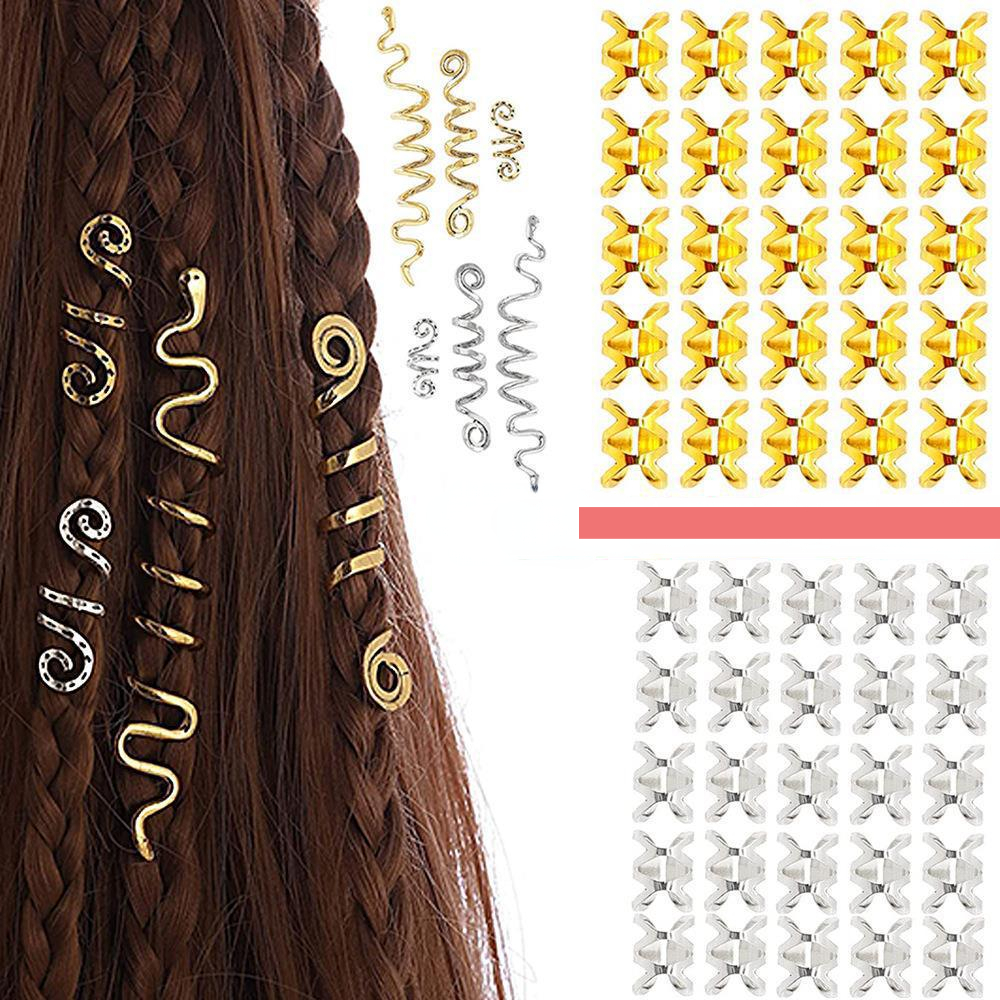 50PCS Dreadlocks Gioielli Perline Capelli Treccia Anelli Clip Dread Locks  Metallo Intrecciatura Dei Capelli Gioielli Per Le Donne - Temu Italy