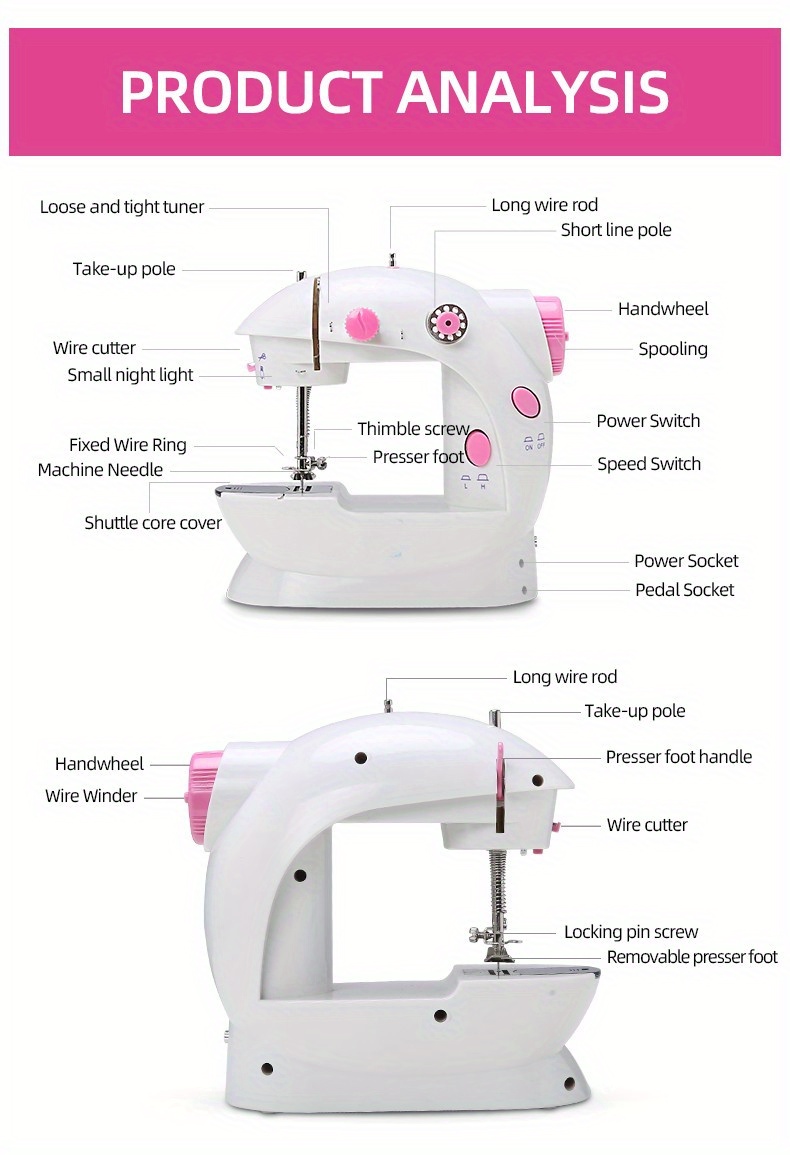 Home Sewing Machine Electric Mini Sewing Machine - Temu