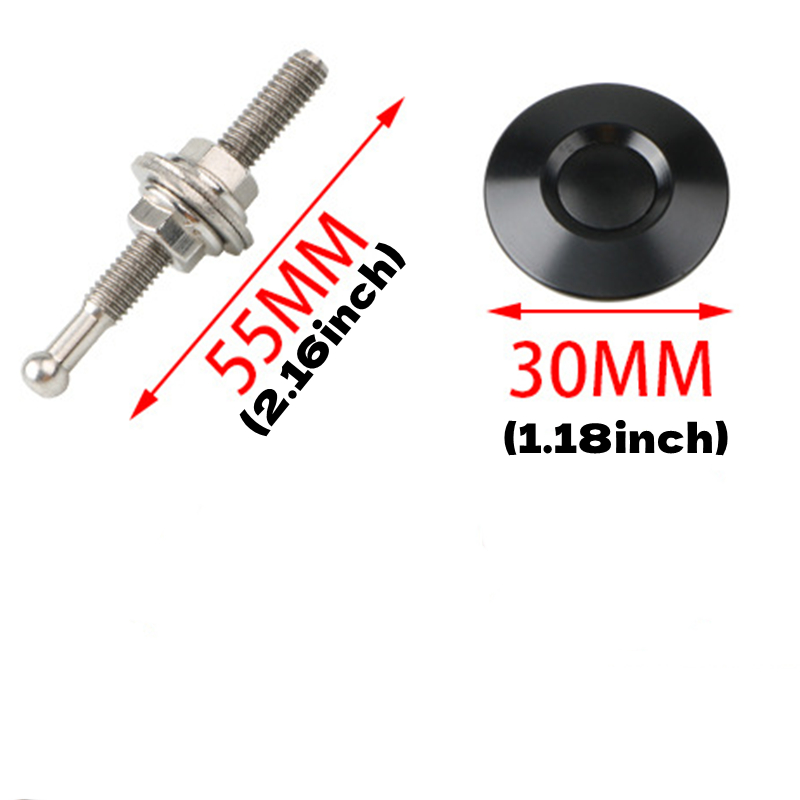Bluethy Universal 32mm Push Button Billet Hood Pin Lock Clip Kit Engine  Bonnet Latches Set