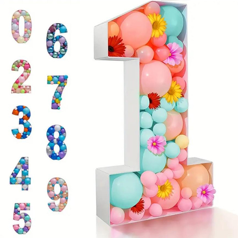 letras y números 3D gigantes para rellenar con globos