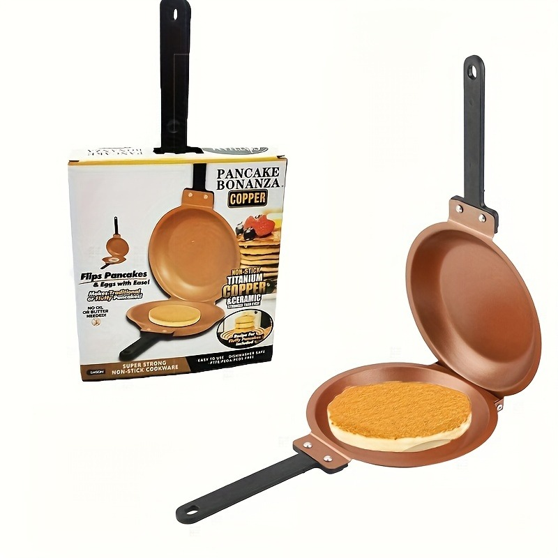 Pancake Pan Maker - Double Sided Nonstick Maker with 4 Small Decorative  Mould Designs for Perfect Eggs, French Toast, Omelette, Flip Jack, and  Crepes 