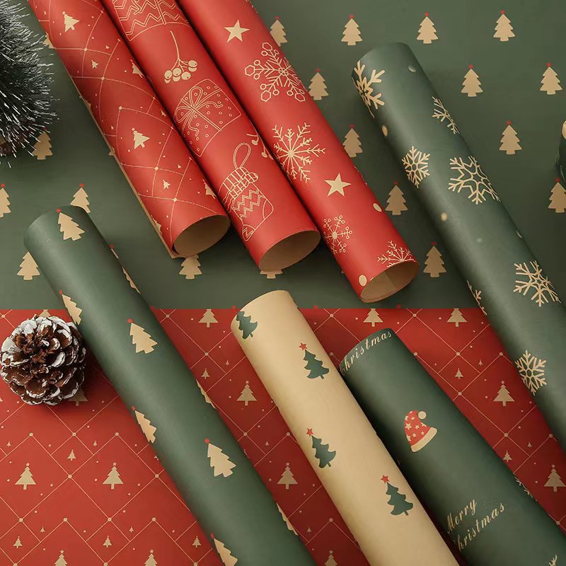 Christmas Gift Wrapping Paper Thickened Christmas Kraft Wrapping Paper  Christmas Tree Elk Gift Box Wrapping Paper, Wrapping Paper, Tissue Paper,  Flower Bouquet Supplies, Gift Wrapping Paper, Flower Wrapping Paper, Gift  Packaging, Weddings