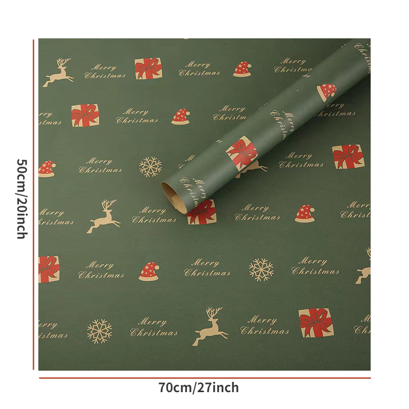 Christmas Gift Wrapping Paper Different Styles Thickened - Temu