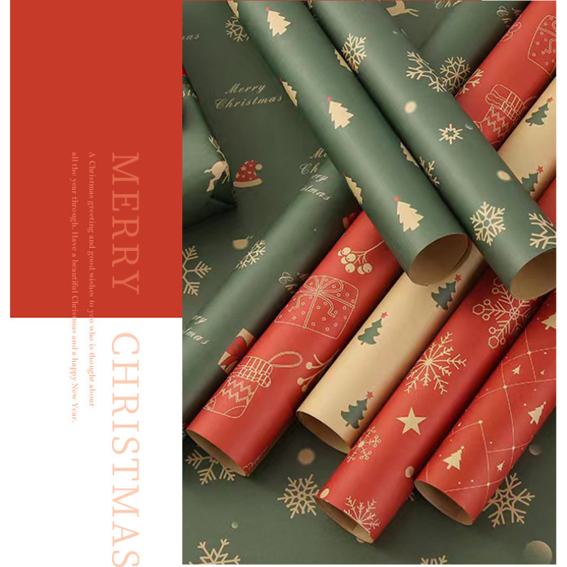 Christmas Gift Wrapping Paper Different Styles Thickened - Temu