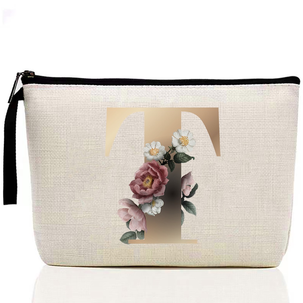 Bridesmaid Makeup Bag Wedding Bridal Cosmetic Canvas Bag - Temu