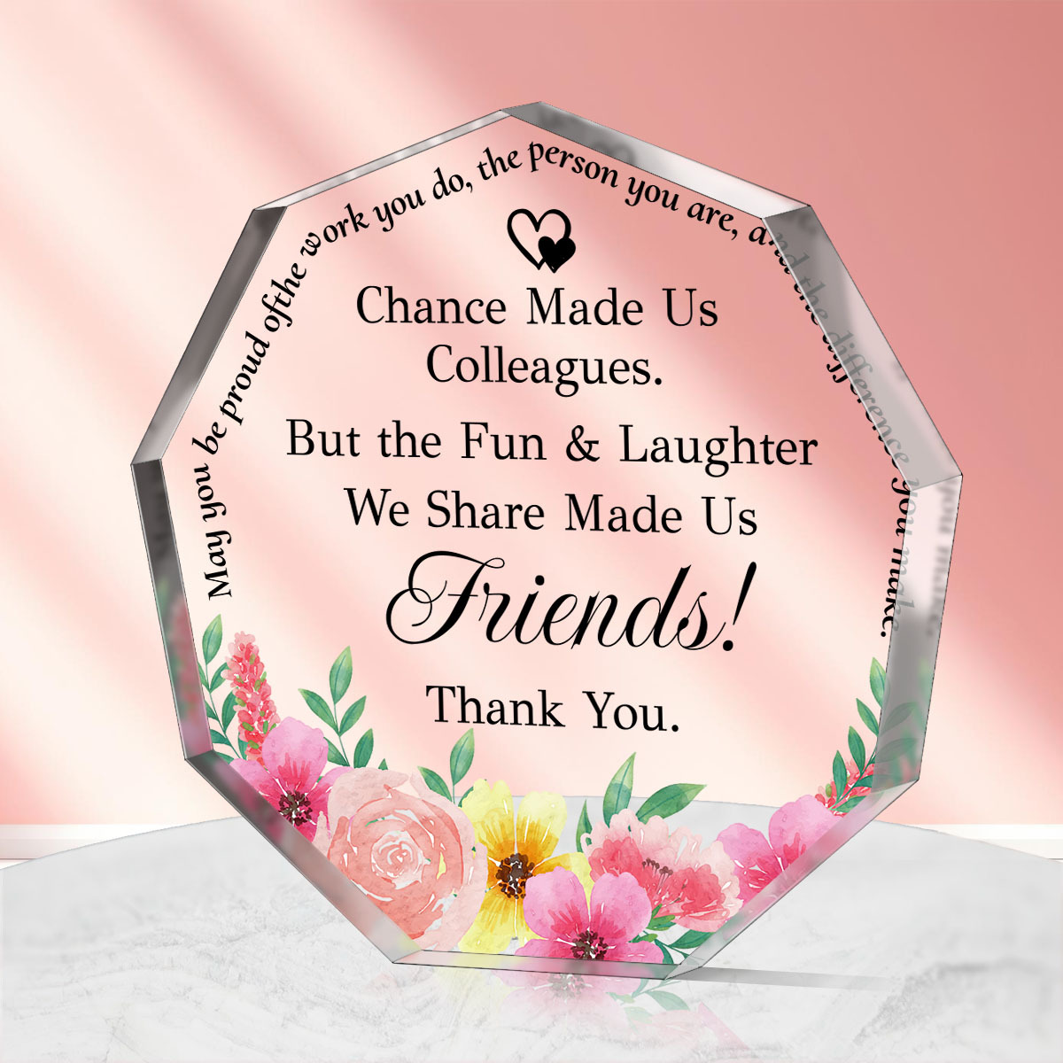 Thank You Gift for Women, Inspirational Gifts, Leaving Job Gifts Farewell  Gift, Appreciation Gifts for Friends Nurse Teacher Keepsake - Clear Acrylic